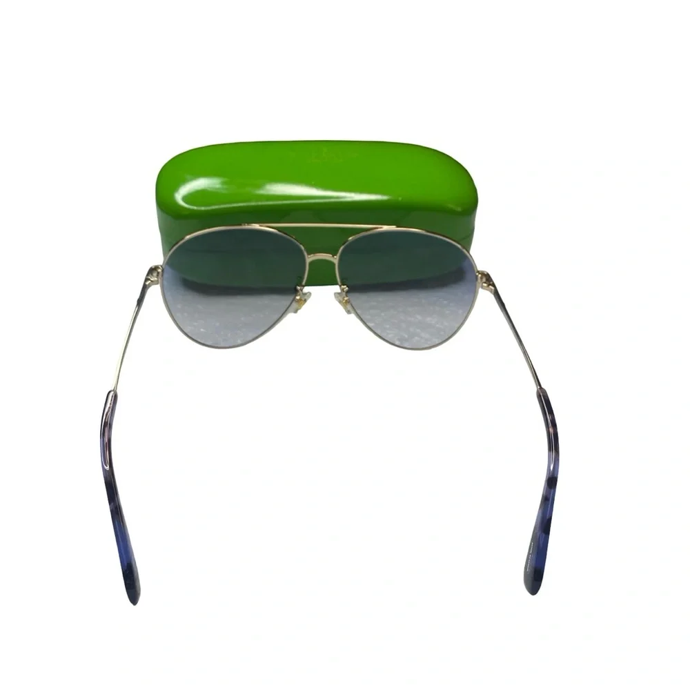 Kate Spade Gold Frame Blue Lens Sunglasses